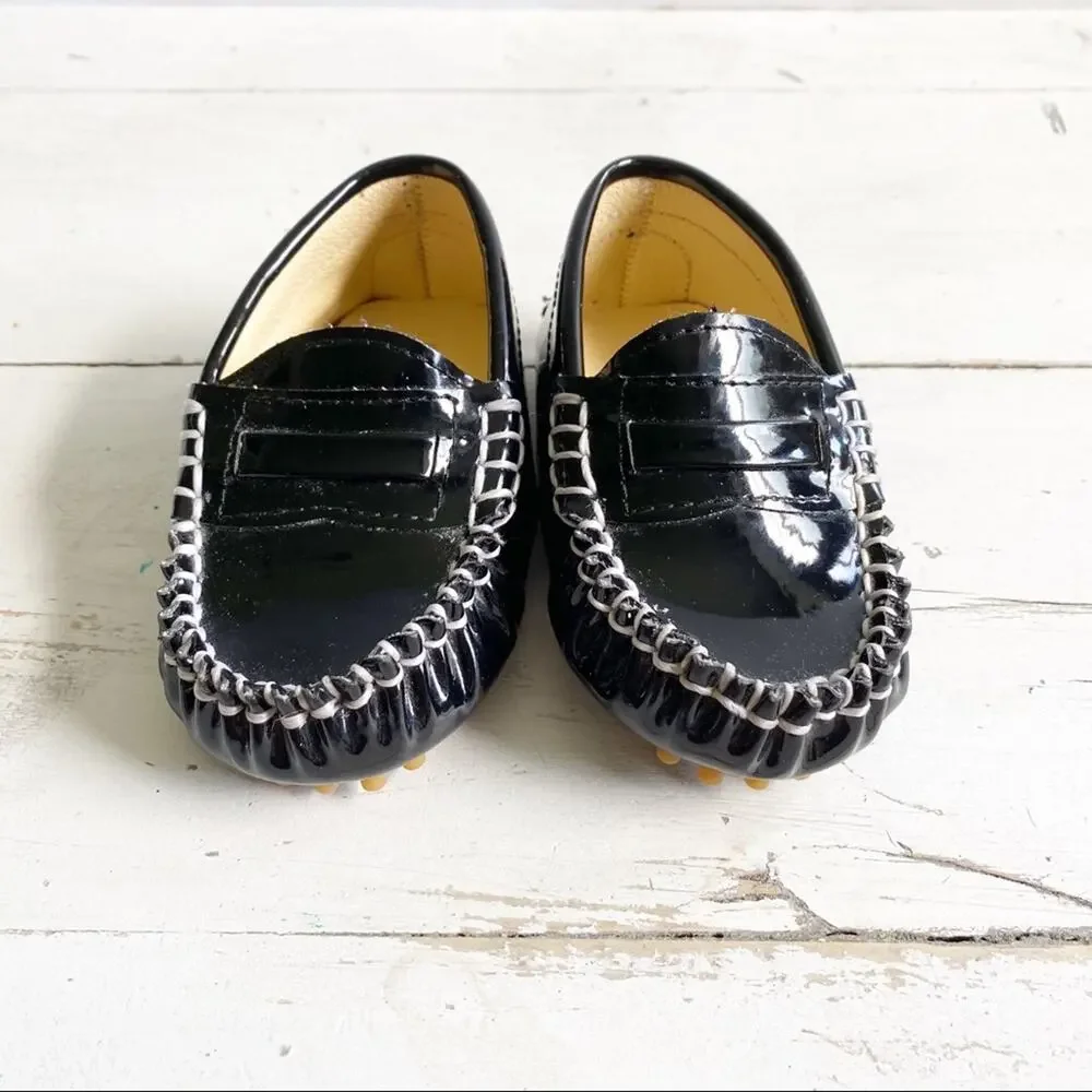 Trumpette Black Patent Loafers Baby Boys 4